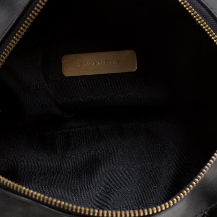 Pre Owned Givenchy Black/Grey Monogram Fabric Satchel