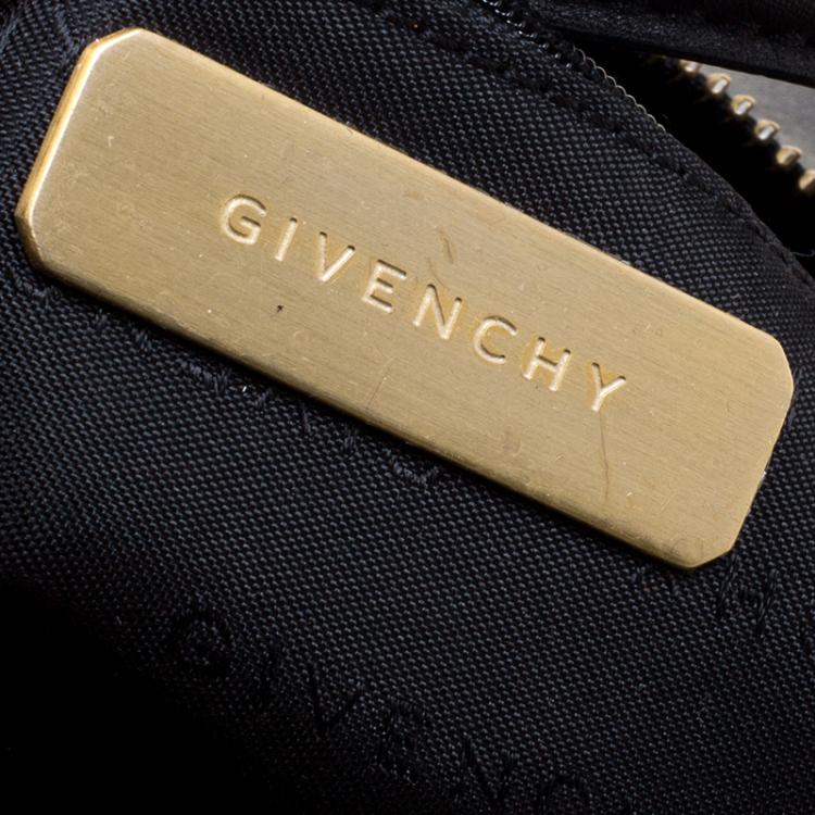 Pre Owned Givenchy Black/Grey Monogram Fabric Satchel