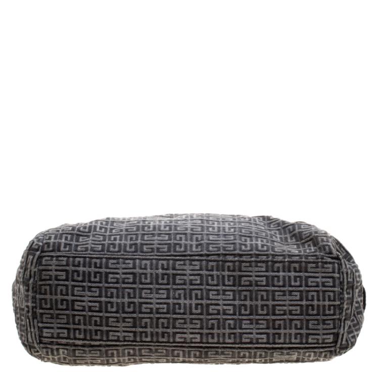 Pre Owned Givenchy Grey Monogram Fabric Shoulder Bag
