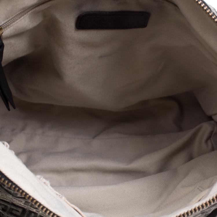 Pre Owned Givenchy Grey Monogram Fabric Shoulder Bag
