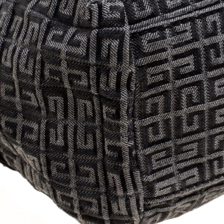 Pre Owned Givenchy Grey Monogram Fabric Shoulder Bag