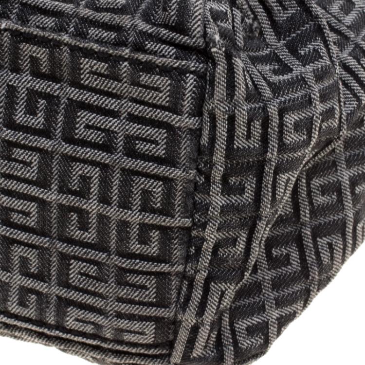 Pre Owned Givenchy Grey Monogram Fabric Shoulder Bag