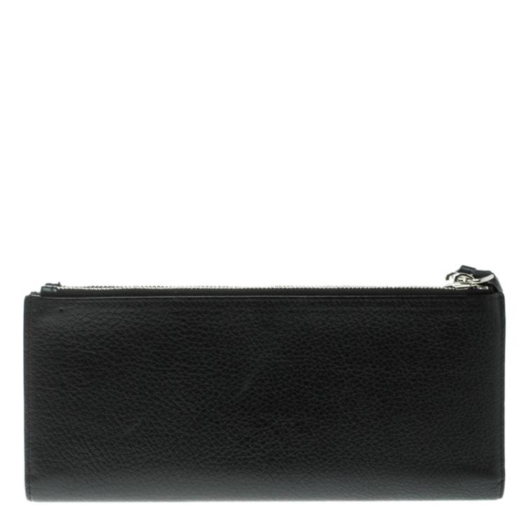 Pre Owned Givenchy Black Leather Pandora Continental Wallet