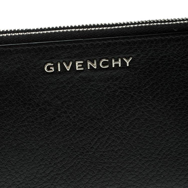 Pre Owned Givenchy Black Leather Pandora Continental Wallet