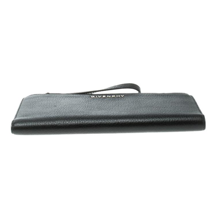 Pre Owned Givenchy Black Leather Pandora Continental Wallet