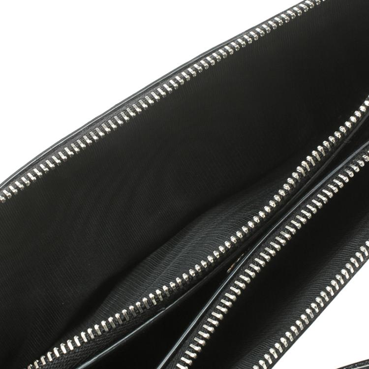 Pre Owned Givenchy Black Leather Pandora Continental Wallet