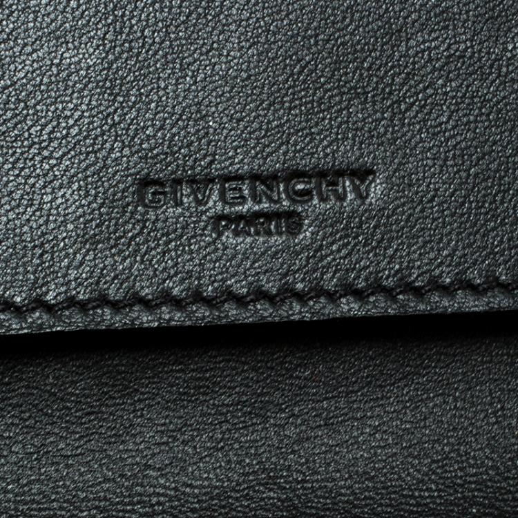 Pre Owned Givenchy Black Leather Pandora Continental Wallet