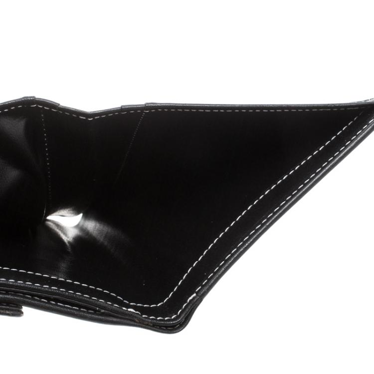 Pre Owned Givenchy Beige/Black Canvas Compact Wallet