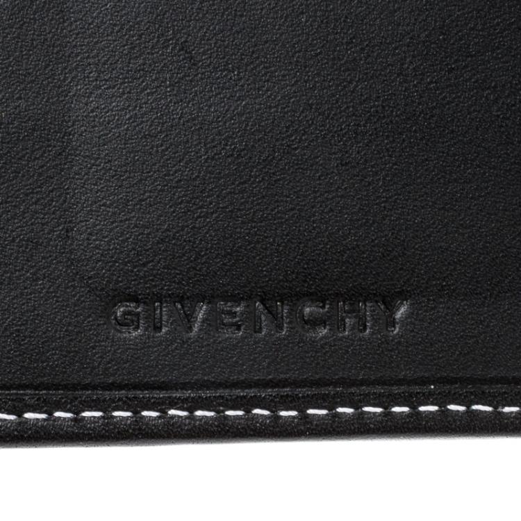 Pre Owned Givenchy Beige/Black Canvas Compact Wallet