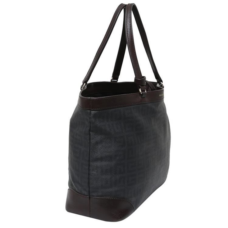 Pre Owned Givenchy Bicolor Monogram Coated Canvas/Leather Shopper Tote