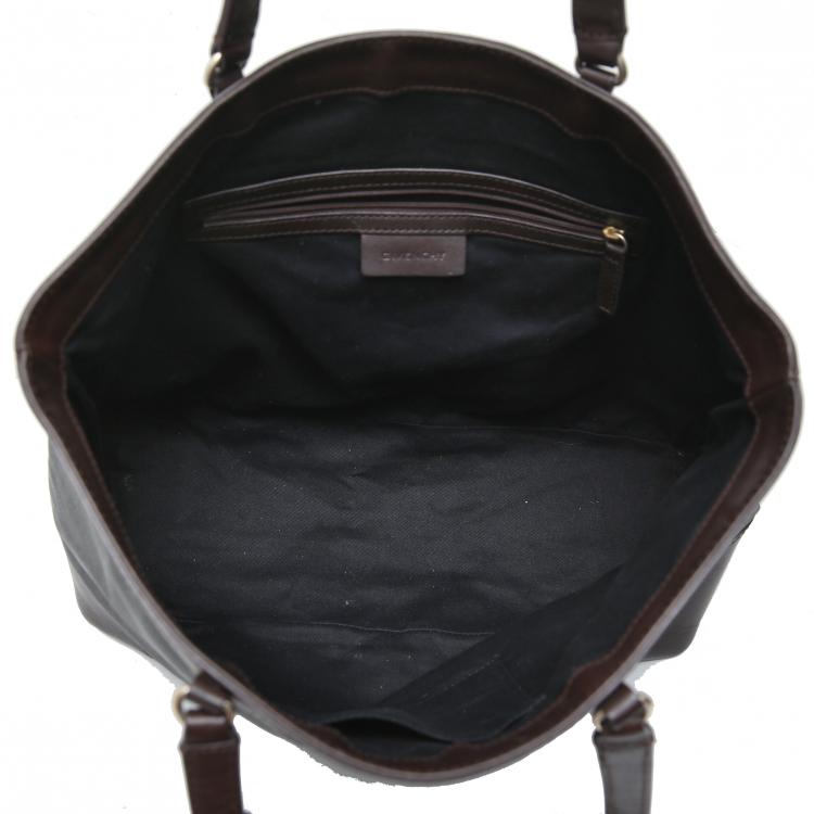 Pre Owned Givenchy Bicolor Monogram Coated Canvas/Leather Shopper Tote