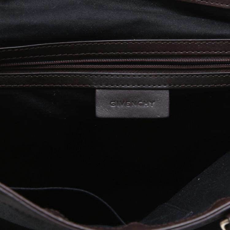 Pre Owned Givenchy Bicolor Monogram Coated Canvas/Leather Shopper Tote