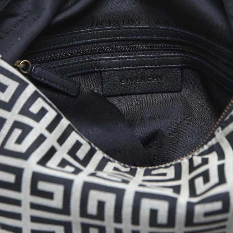 Pre Owned Givenchy Black Monogram Canvas/Leather Shoulder Bag