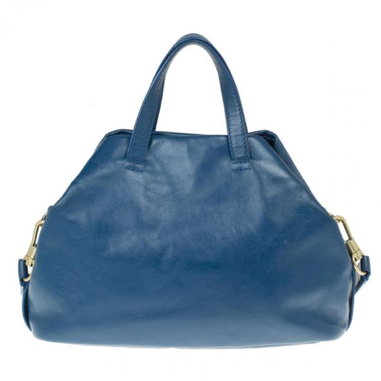 Pre Owned Givenchy Blue Leather Medium Bugatti Bag