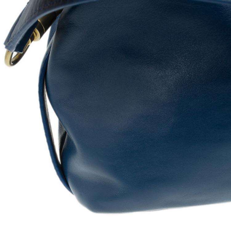 Pre Owned Givenchy Blue Leather Medium Bugatti Bag