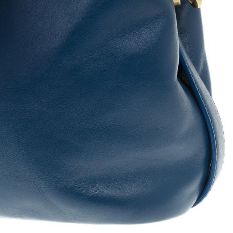 Pre Owned Givenchy Blue Leather Medium Bugatti Bag