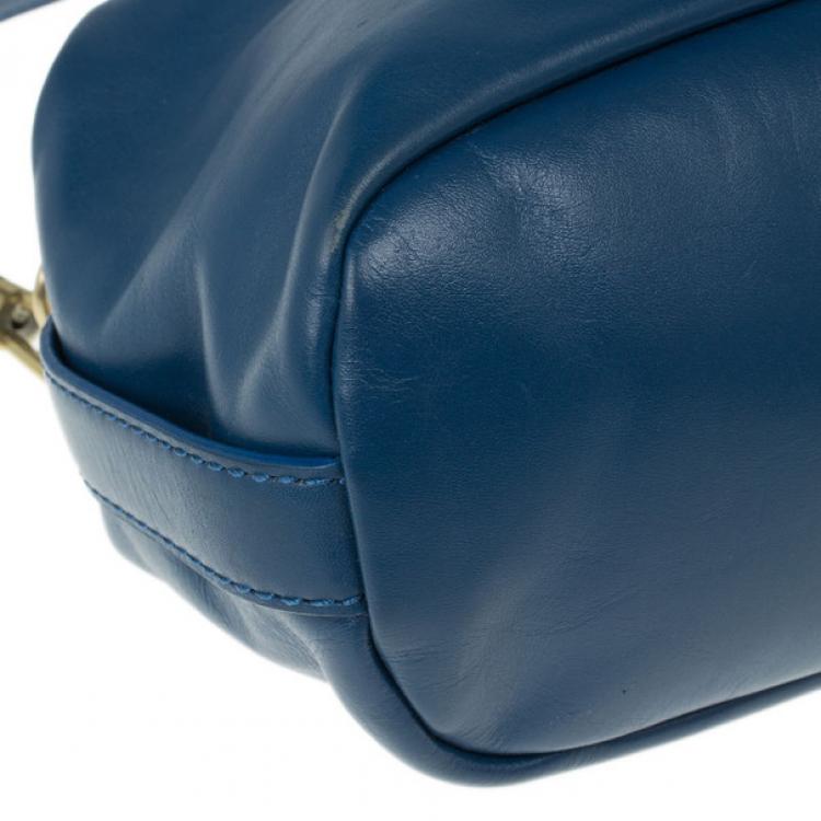 Pre Owned Givenchy Blue Leather Medium Bugatti Bag