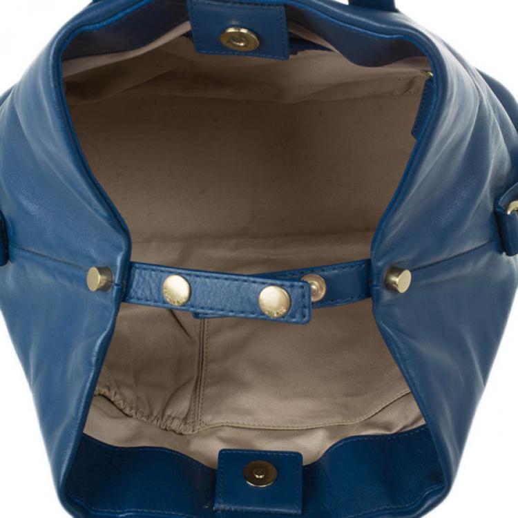 Pre Owned Givenchy Blue Leather Medium Bugatti Bag