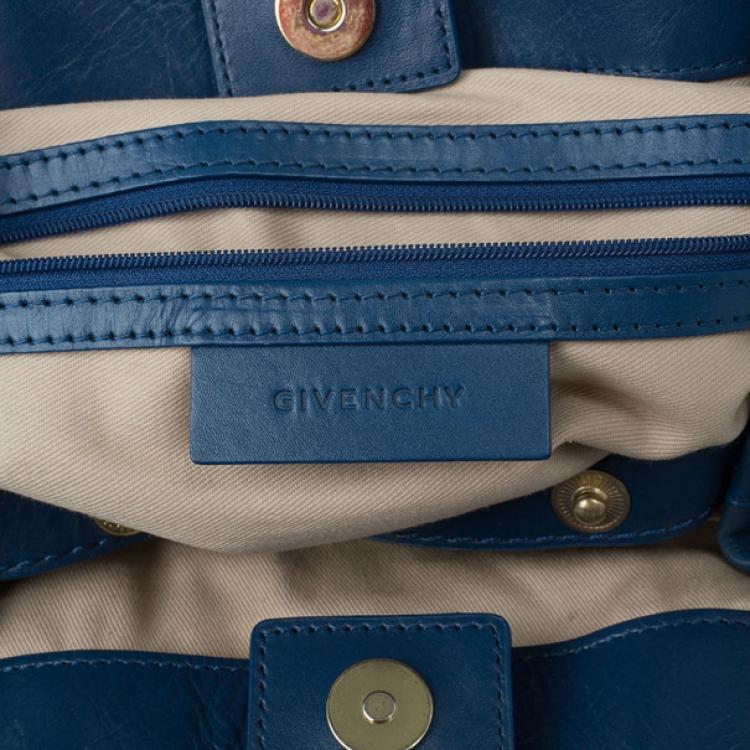 Pre Owned Givenchy Blue Leather Medium Bugatti Bag