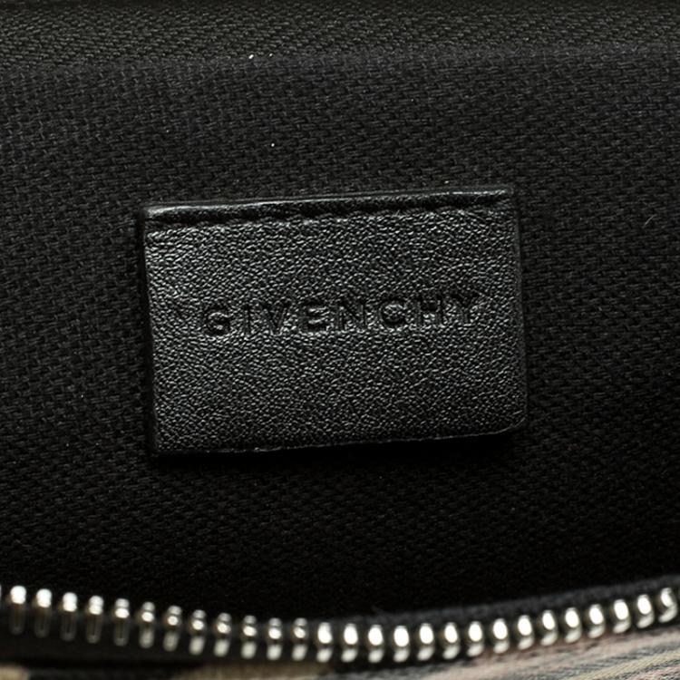 Pre Owned Givenchy Multicolor Leopard Print Coated Canvas Zip Pouch Clutch