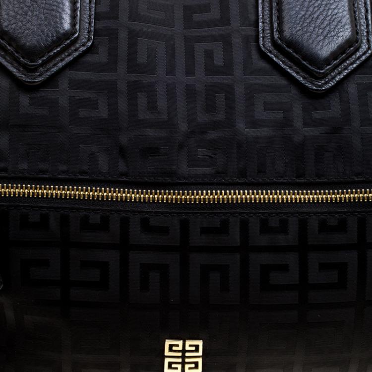 Pre Owned Givenchy Black Nylon Signature Top Handle Bag