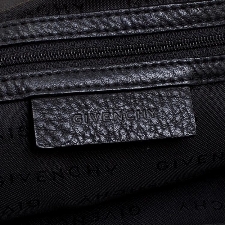 Pre Owned Givenchy Black Nylon Signature Top Handle Bag