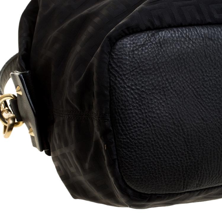Pre Owned Givenchy Black Nylon Signature Top Handle Bag