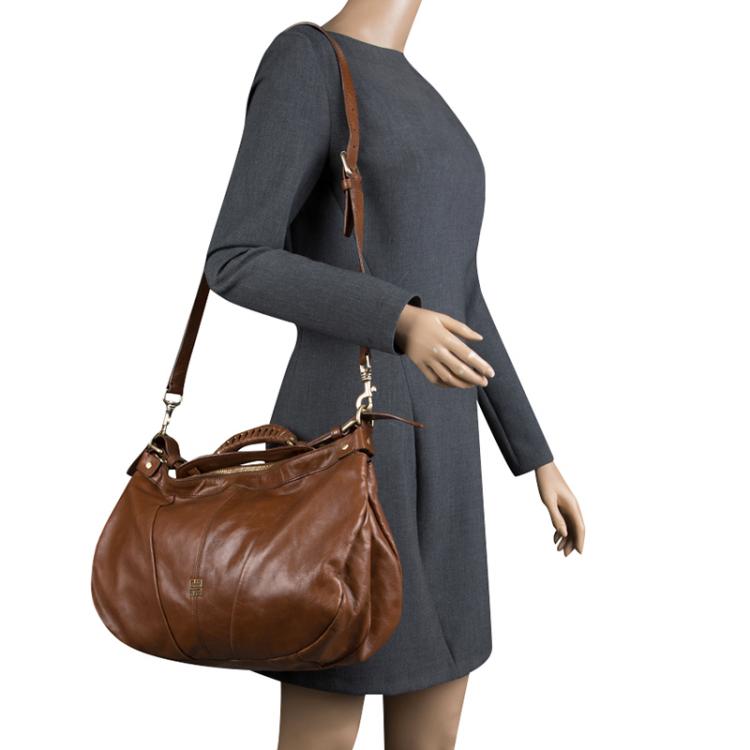 Pre Owned Givenchy Brown Leather Hobo