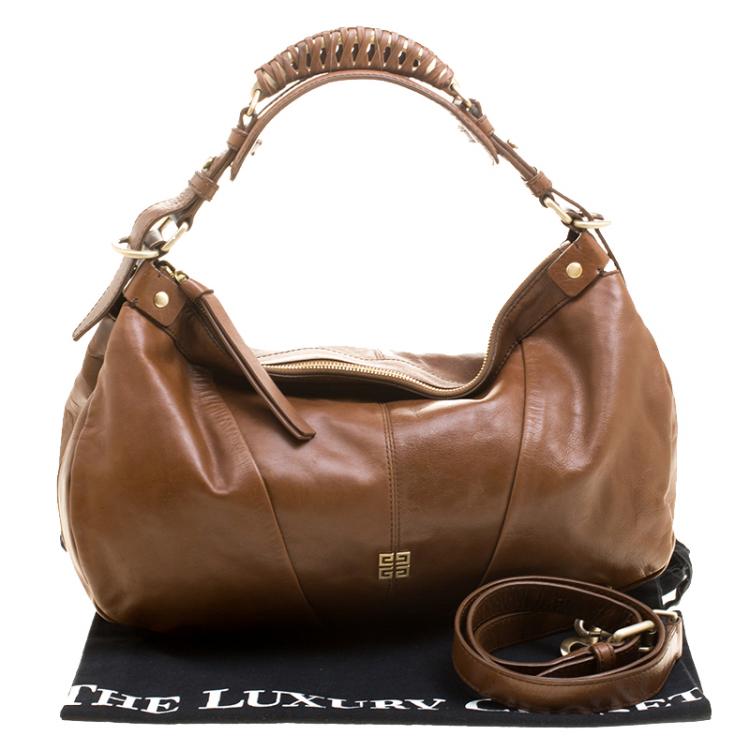 Pre Owned Givenchy Brown Leather Hobo