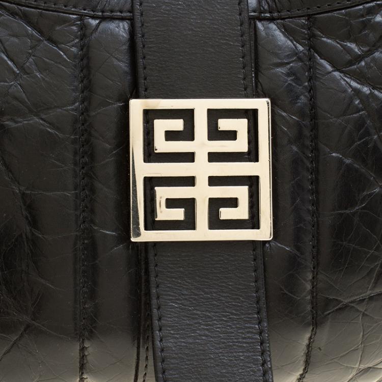 Pre Owned Givenchy Black Leather Shoulder Bag
