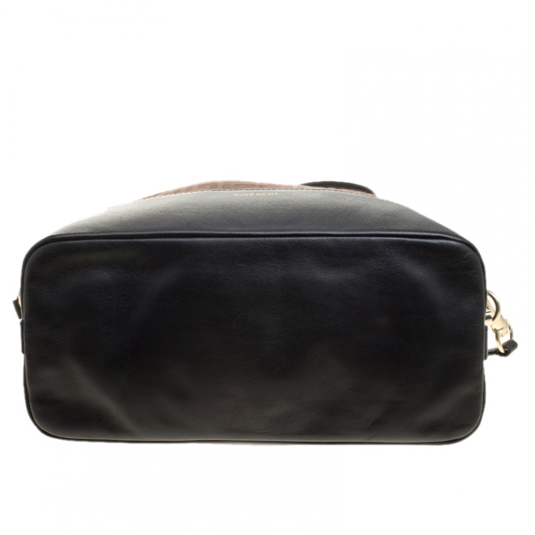 Pre Owned Givenchy Brown/Black Signature Canvas Tote