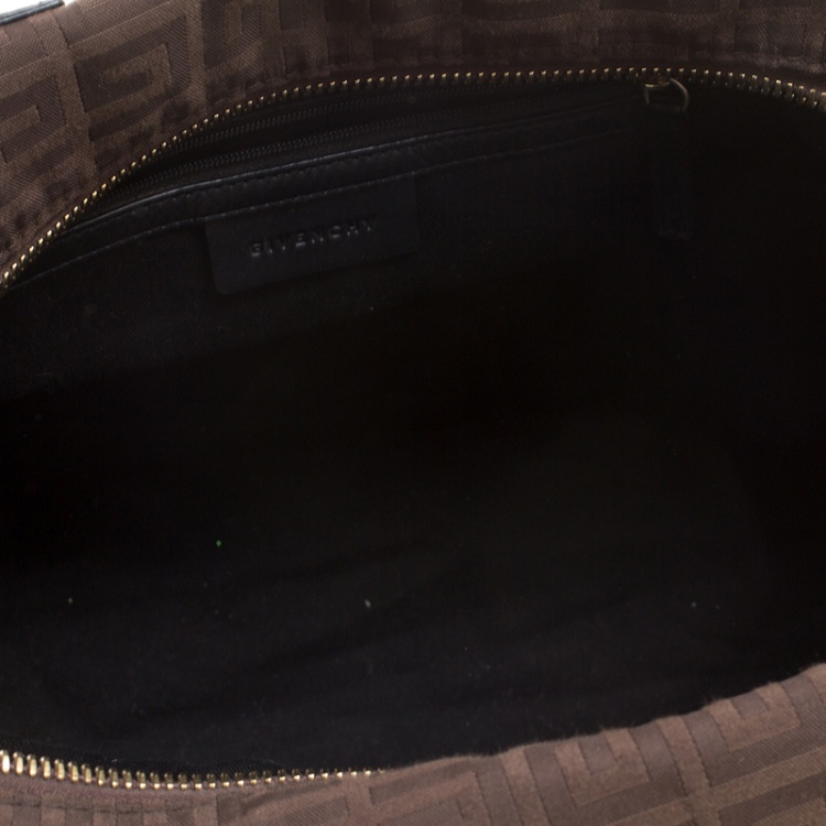 Pre Owned Givenchy Brown/Black Signature Canvas Tote