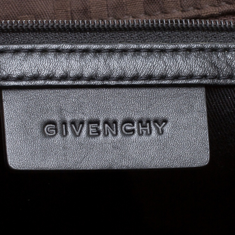 Pre Owned Givenchy Brown/Black Signature Canvas Tote