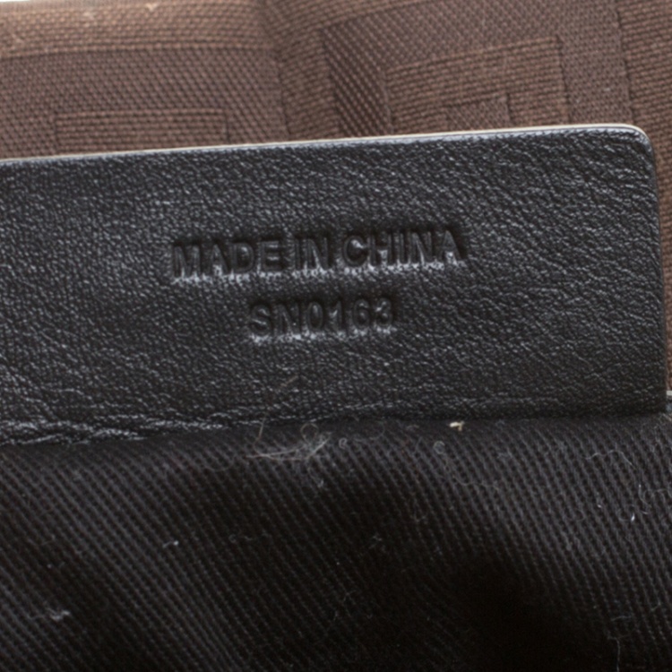 Pre Owned Givenchy Brown/Black Signature Canvas Tote
