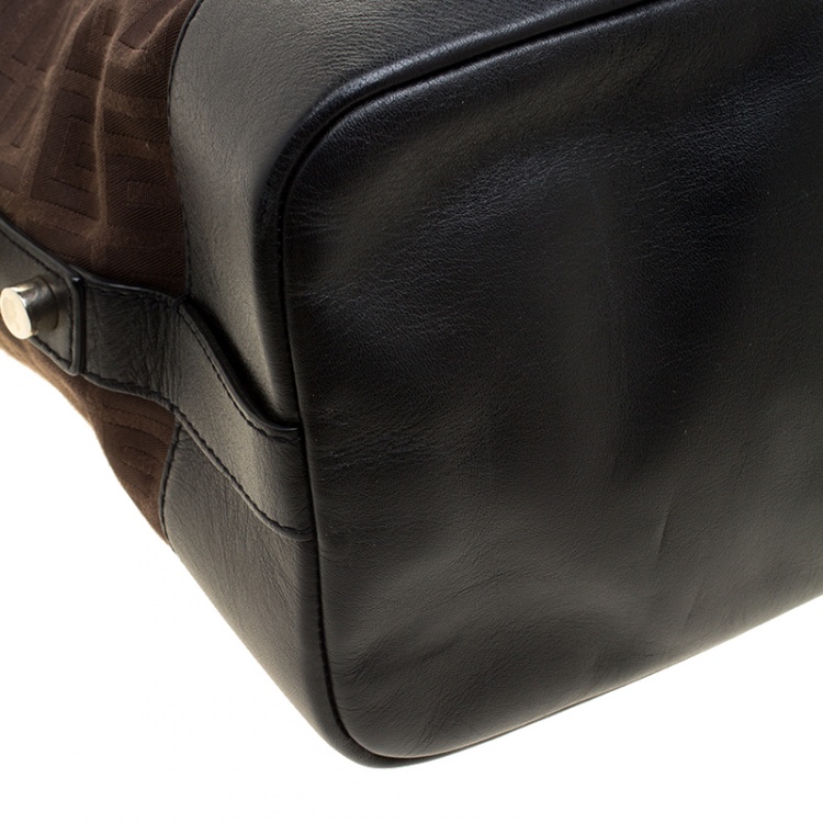 Pre Owned Givenchy Brown/Black Signature Canvas Tote