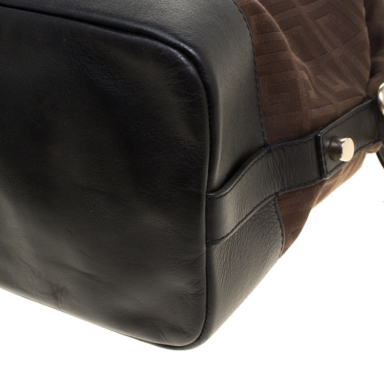 Pre Owned Givenchy Brown/Black Signature Canvas Tote