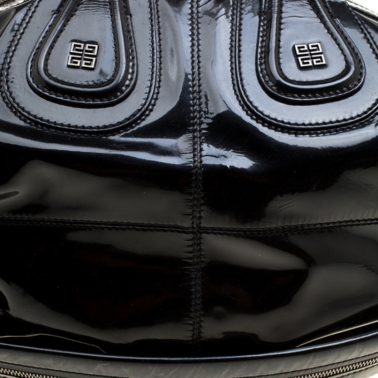 Pre Owned Givenchy Black Patent Leather Medium Nightingale Tote