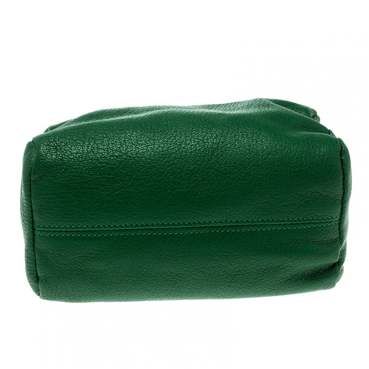 Pre Owned Givenchy Green Leather Pandora Clutch