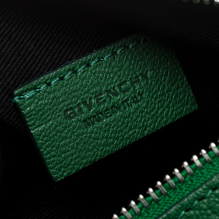 Pre Owned Givenchy Green Leather Pandora Clutch