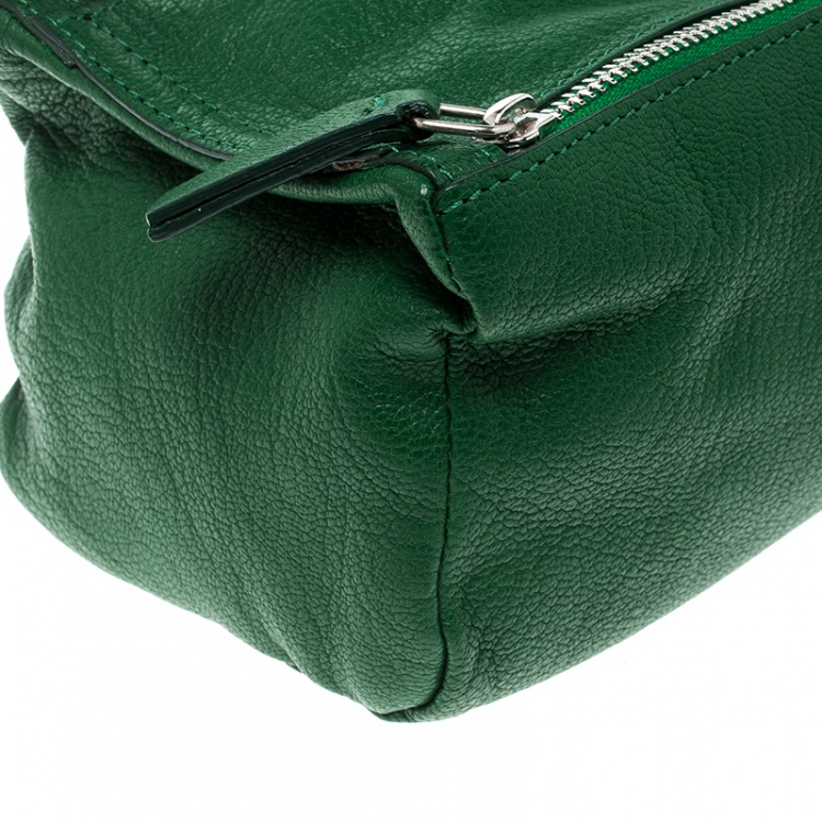 Pre Owned Givenchy Green Leather Pandora Clutch