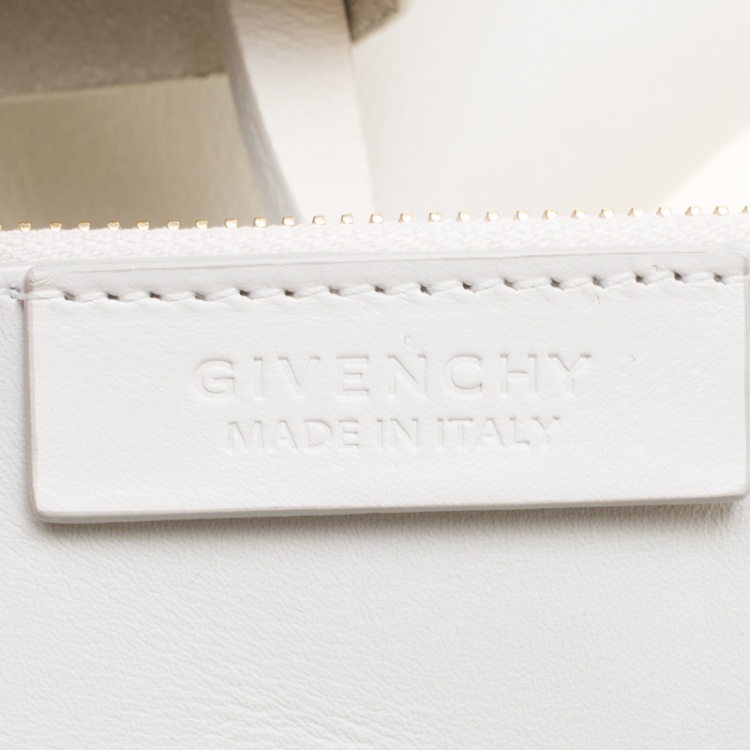 Pre Owned Givenchy Off White Leather Large Antigona Shopping Tote