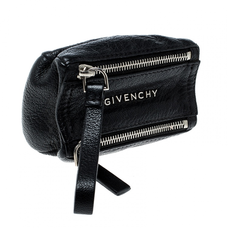 Pre Owned Givenchy Black Leather Pandora Coin Purse