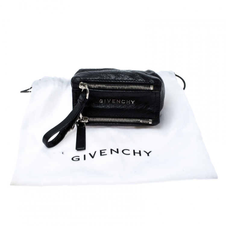 Pre Owned Givenchy Black Leather Pandora Coin Purse