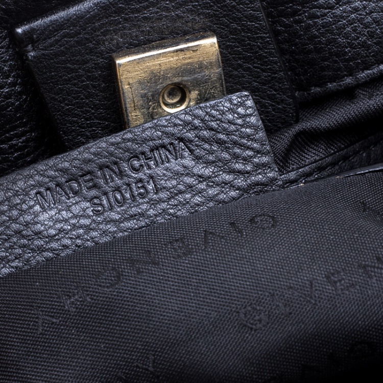 Pre Owned Givenchy Black Monogram Canvas and Leather Tote