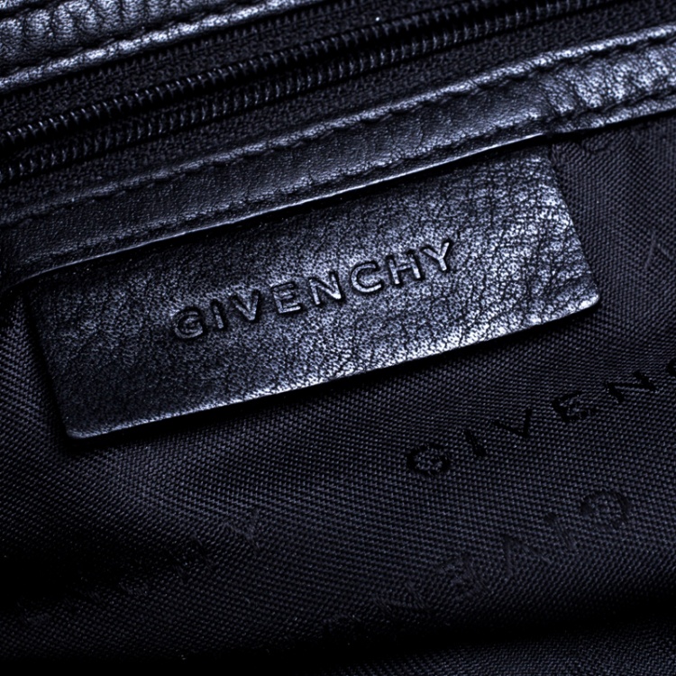 Pre Owned Givenchy Black Monogram Canvas and Leather Tote