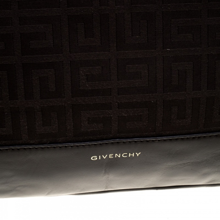Pre Owned Givenchy Brown Monogram Canvas and Leather Convertible Tote