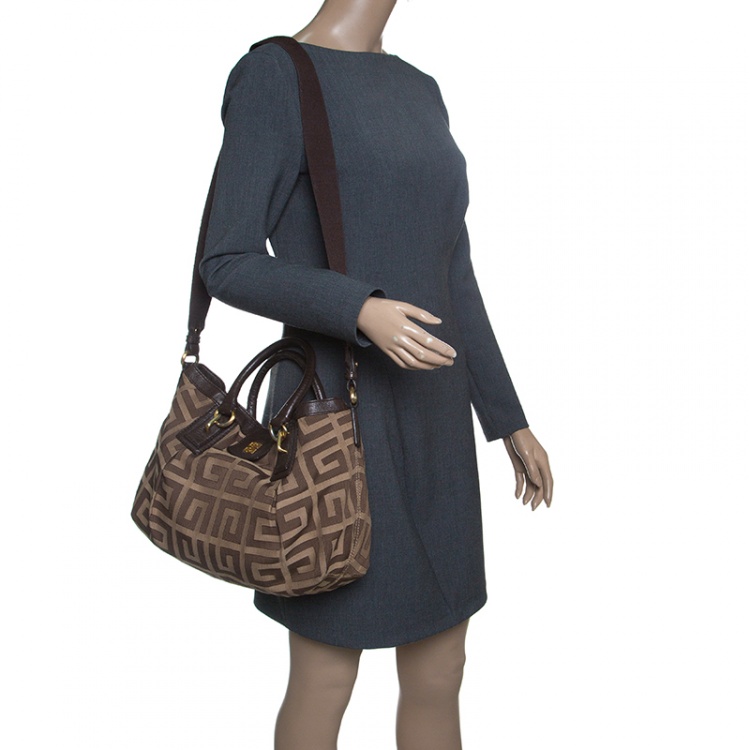 مملوكة مسبقًا Givenchy Brown Monogram Canvas and Leather Satchel