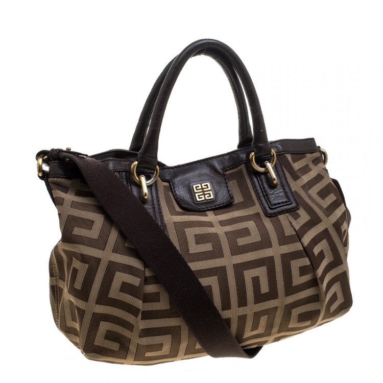 مملوكة مسبقًا Givenchy Brown Monogram Canvas and Leather Satchel