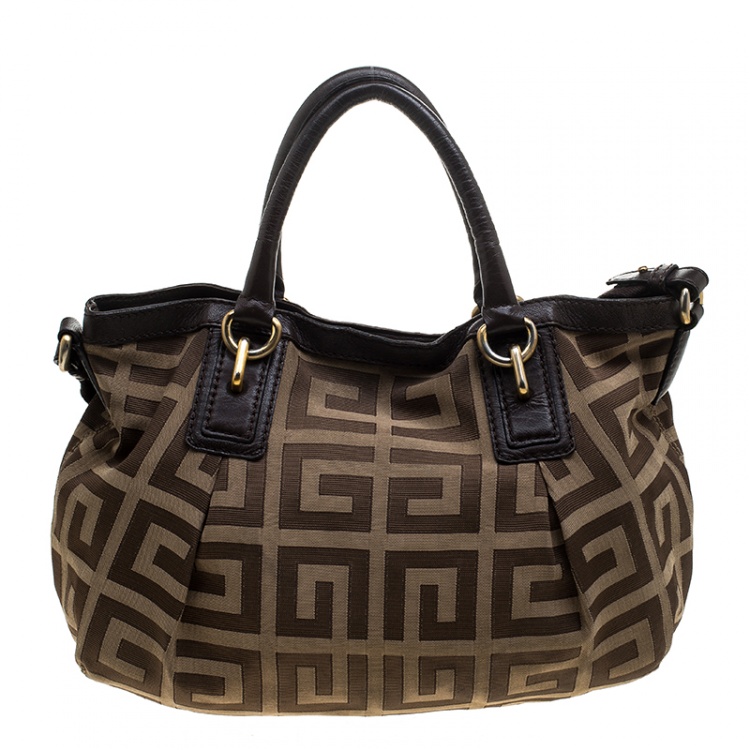مملوكة مسبقًا Givenchy Brown Monogram Canvas and Leather Satchel