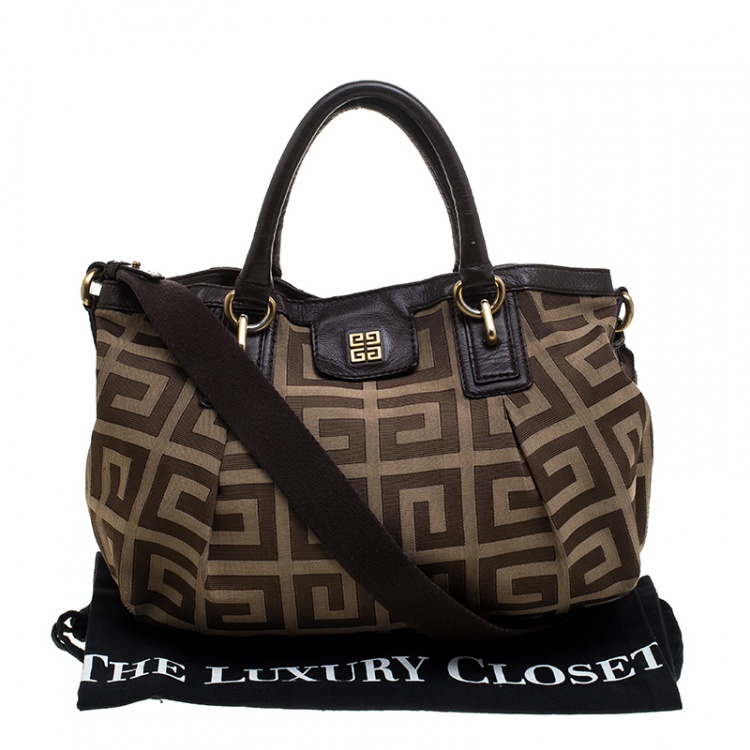 مملوكة مسبقًا Givenchy Brown Monogram Canvas and Leather Satchel